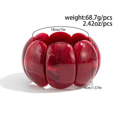 Ravelle Red Resin Bangle Collection (6 Styles)