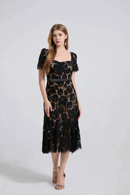 Elegant Lace Mermaid Evening Dress