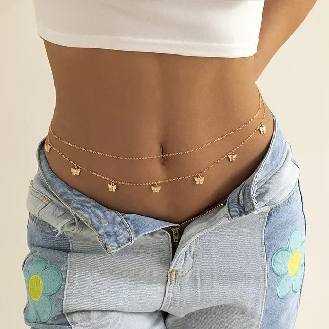 Selene Double Layer Pearl Waist Chain