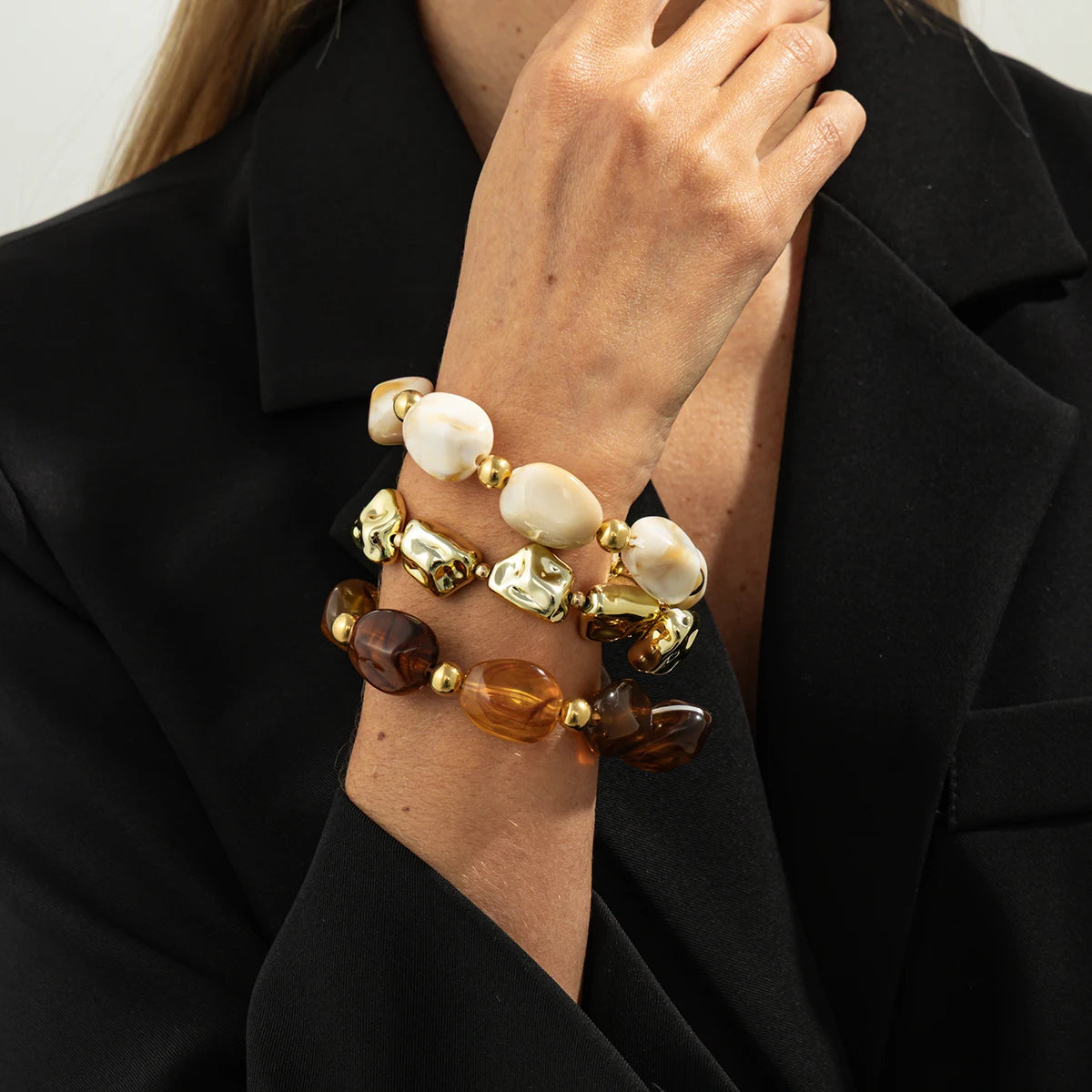Zelira Y2K Resin Bracelet Set (3-Piece)