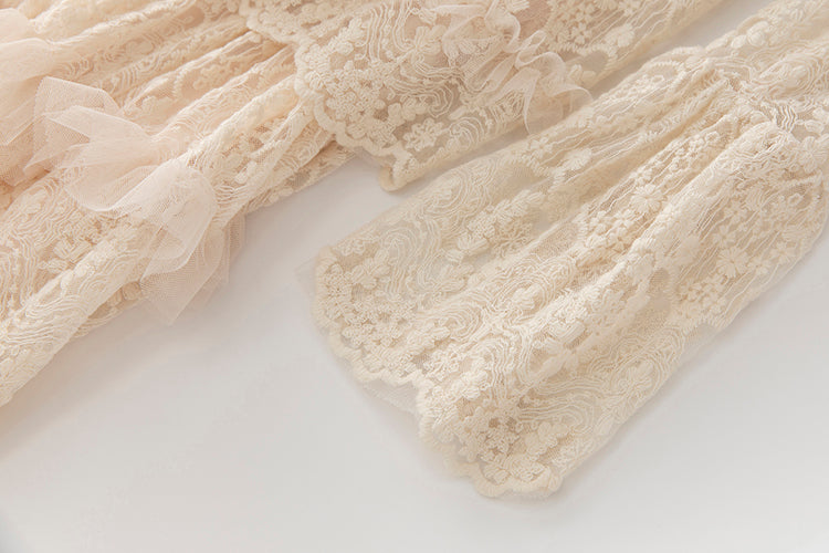 Penelope Lace Ruffle Maxi Dress