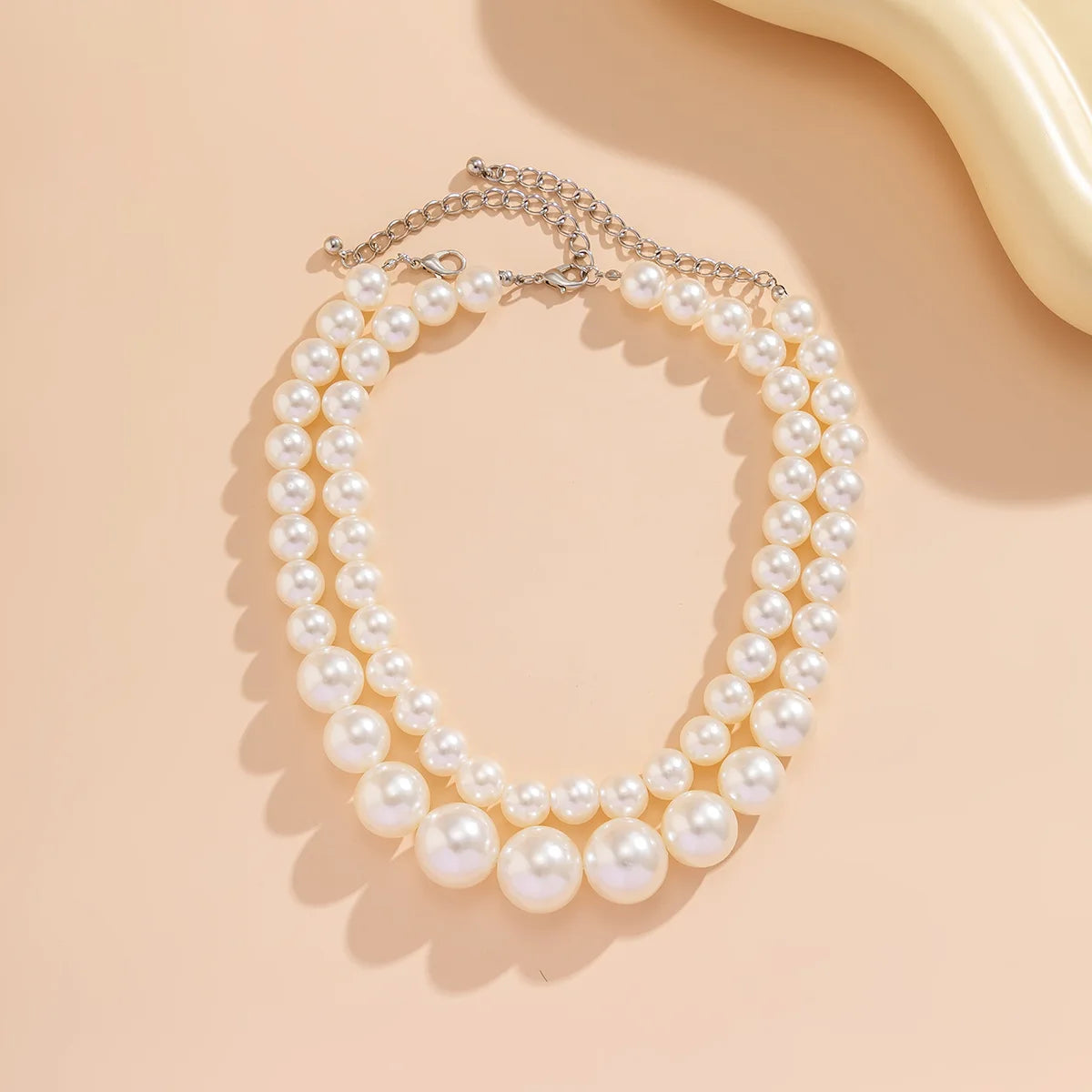 Valora Double-Layer Pearl Statement Necklace
