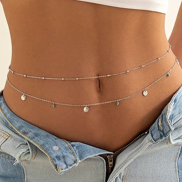 Selene Double Layer Pearl Waist Chain