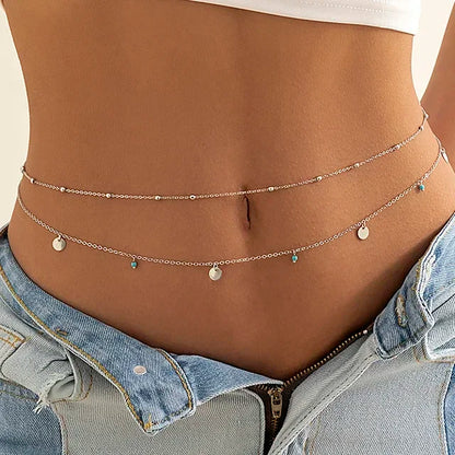 Selene Double Layer Pearl Waist Chain