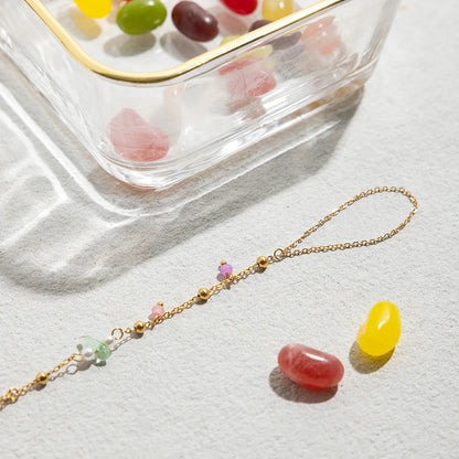 Zora Gold Crystal Hand Chain Bracelet
