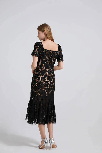 Elegant Lace Mermaid Evening Dress