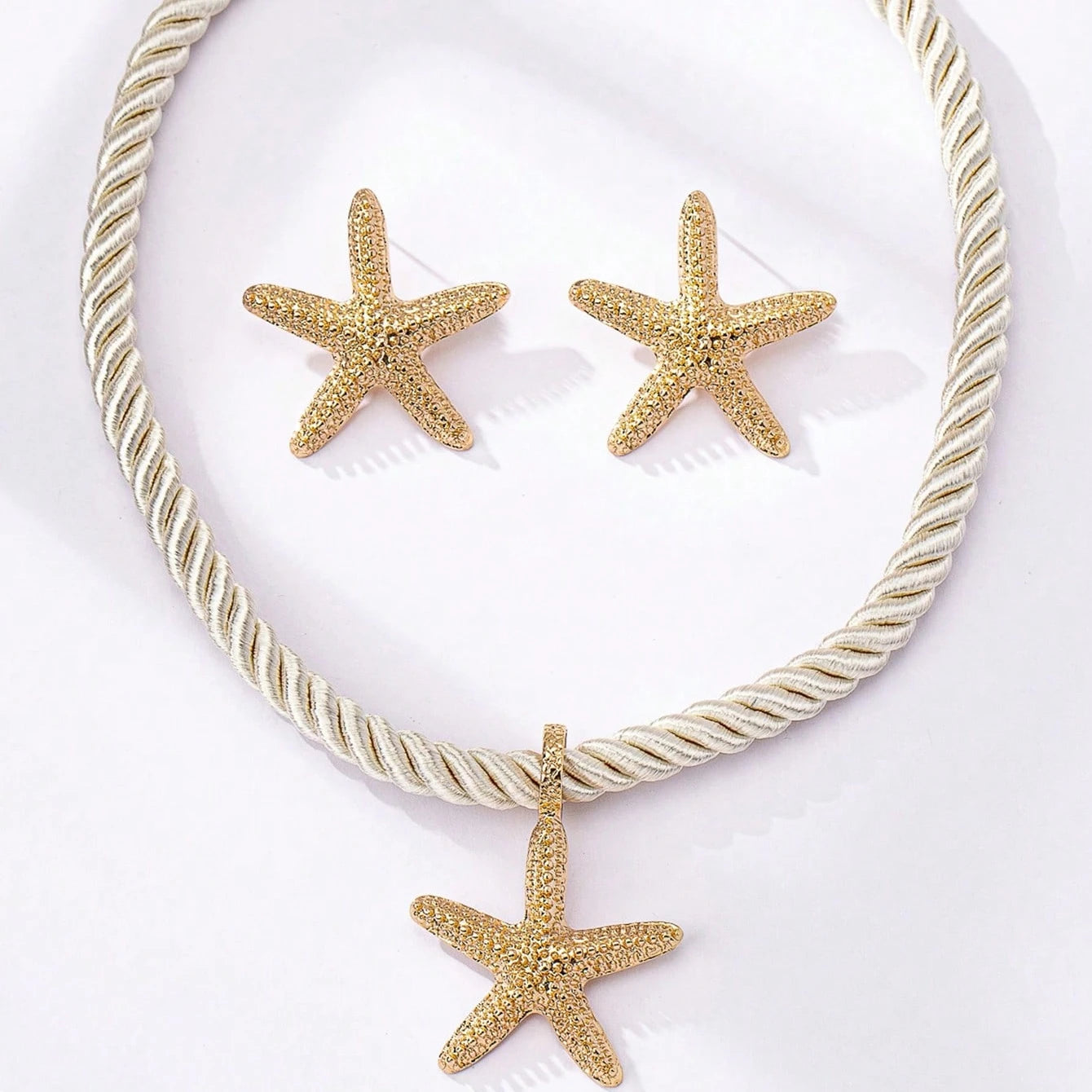 Nerissa Starfish Jewelry Set (Necklace & Earrings)