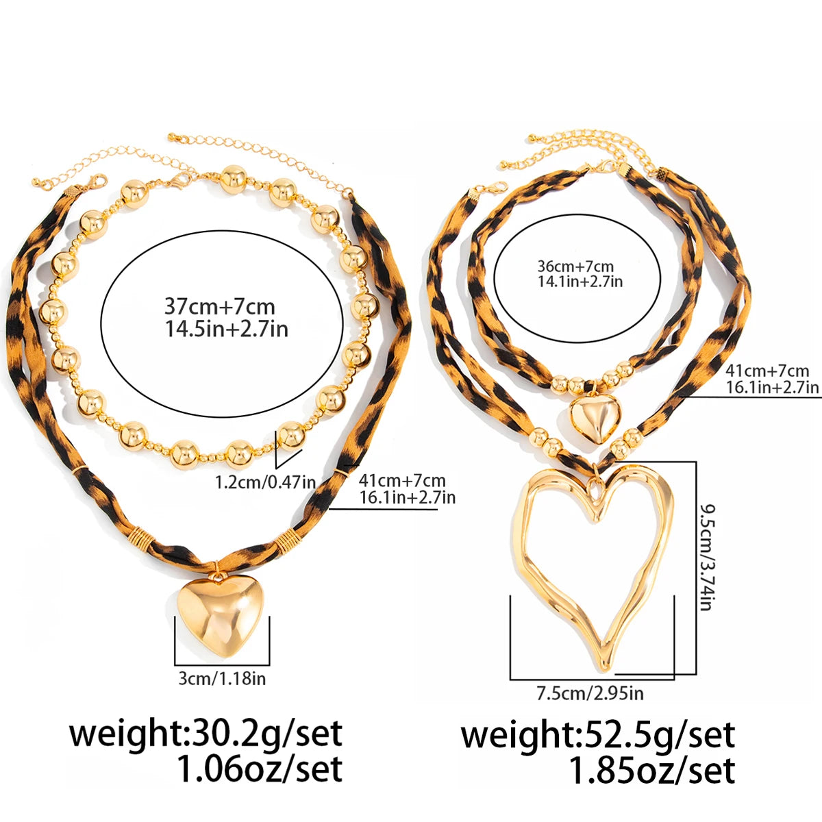 Leora Leopard Heart Choker Necklace