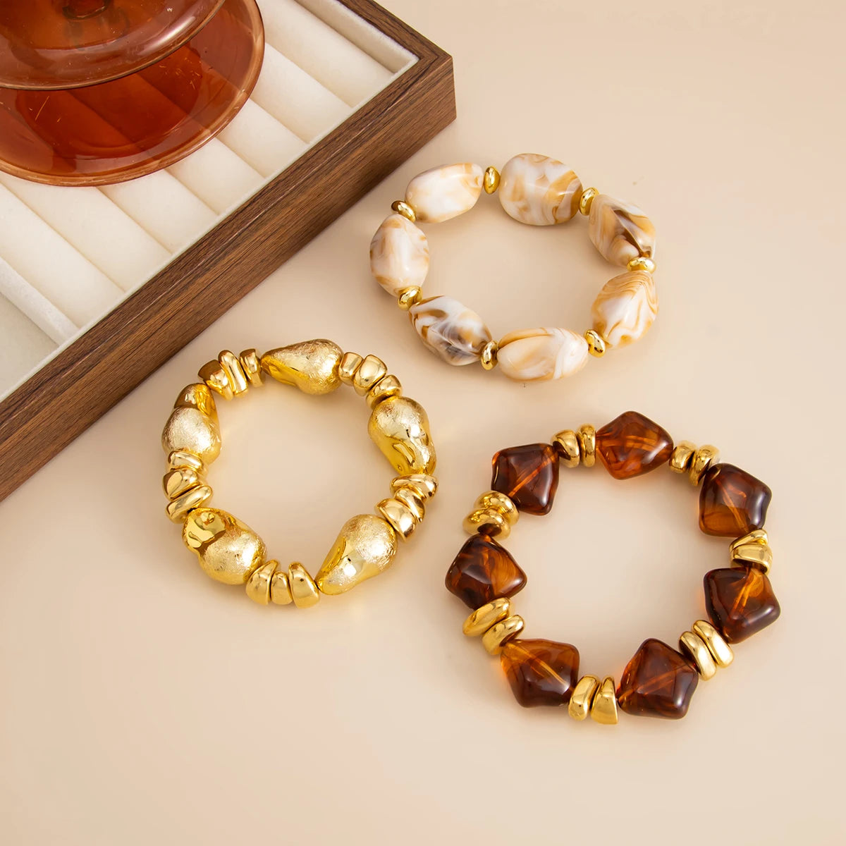 Zelira Y2K Resin Bracelet Set (3-Piece)