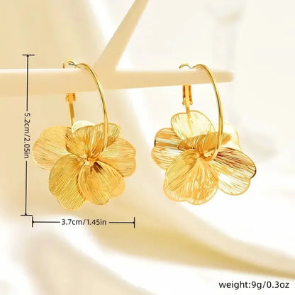 Elara Double-Layer Floral Drop Earrings