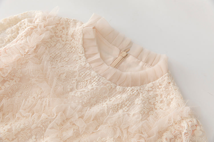 Penelope Lace Ruffle Maxi Dress