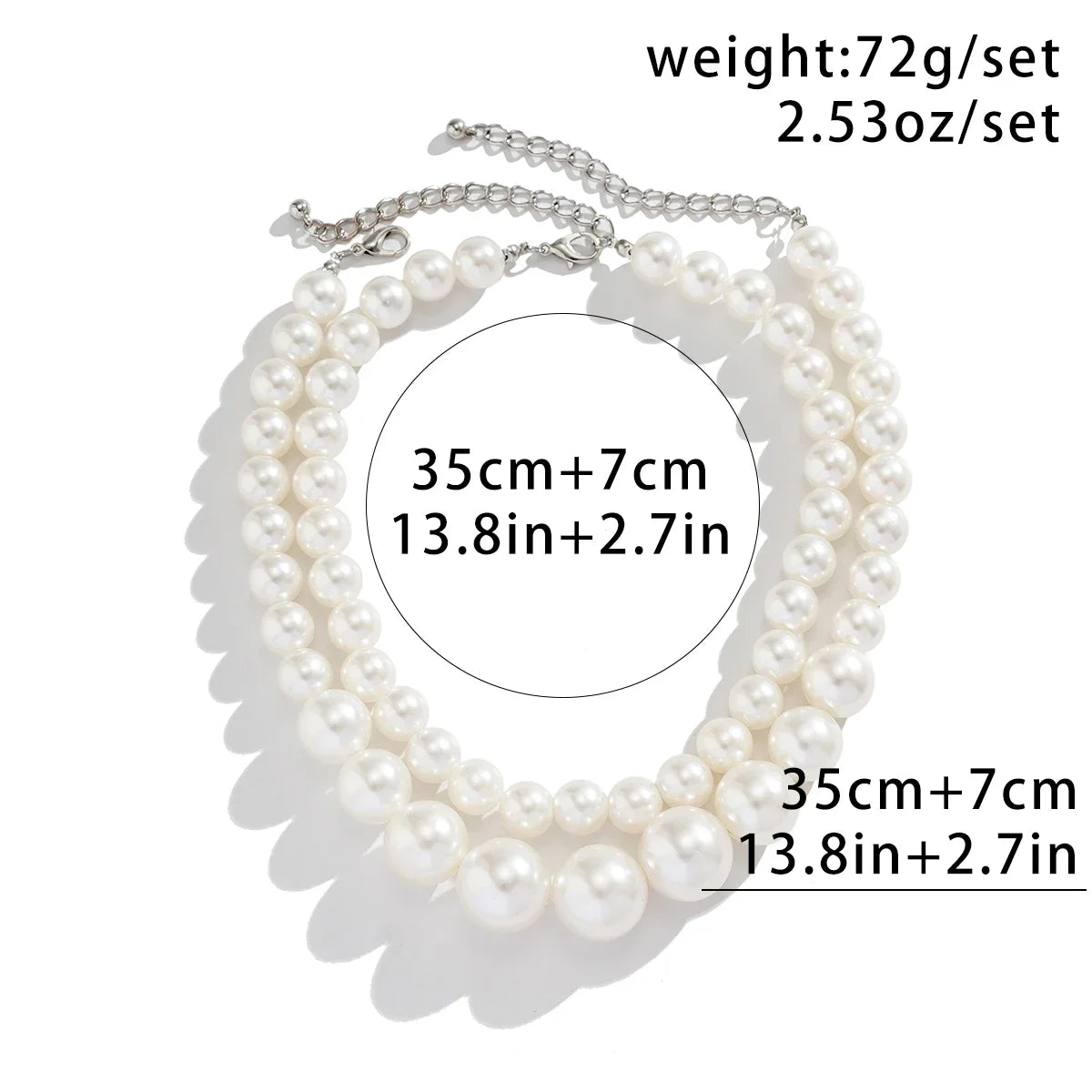 Valora Double-Layer Pearl Statement Necklace