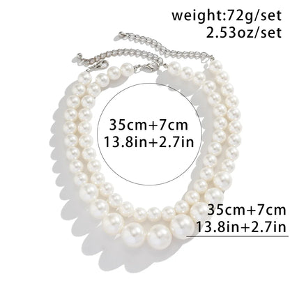 Valora Double-Layer Pearl Statement Necklace