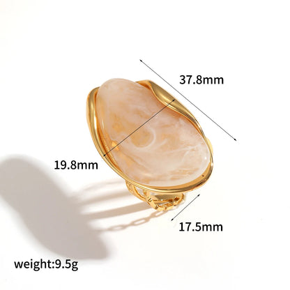 Aurex Geometric Gold Resin Ring