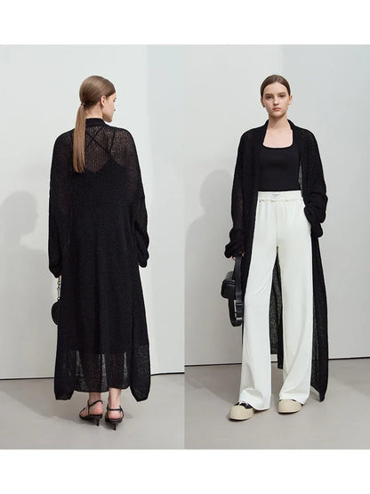 Minimalist Long Knit Cardigan – Soft & Effortless Layers