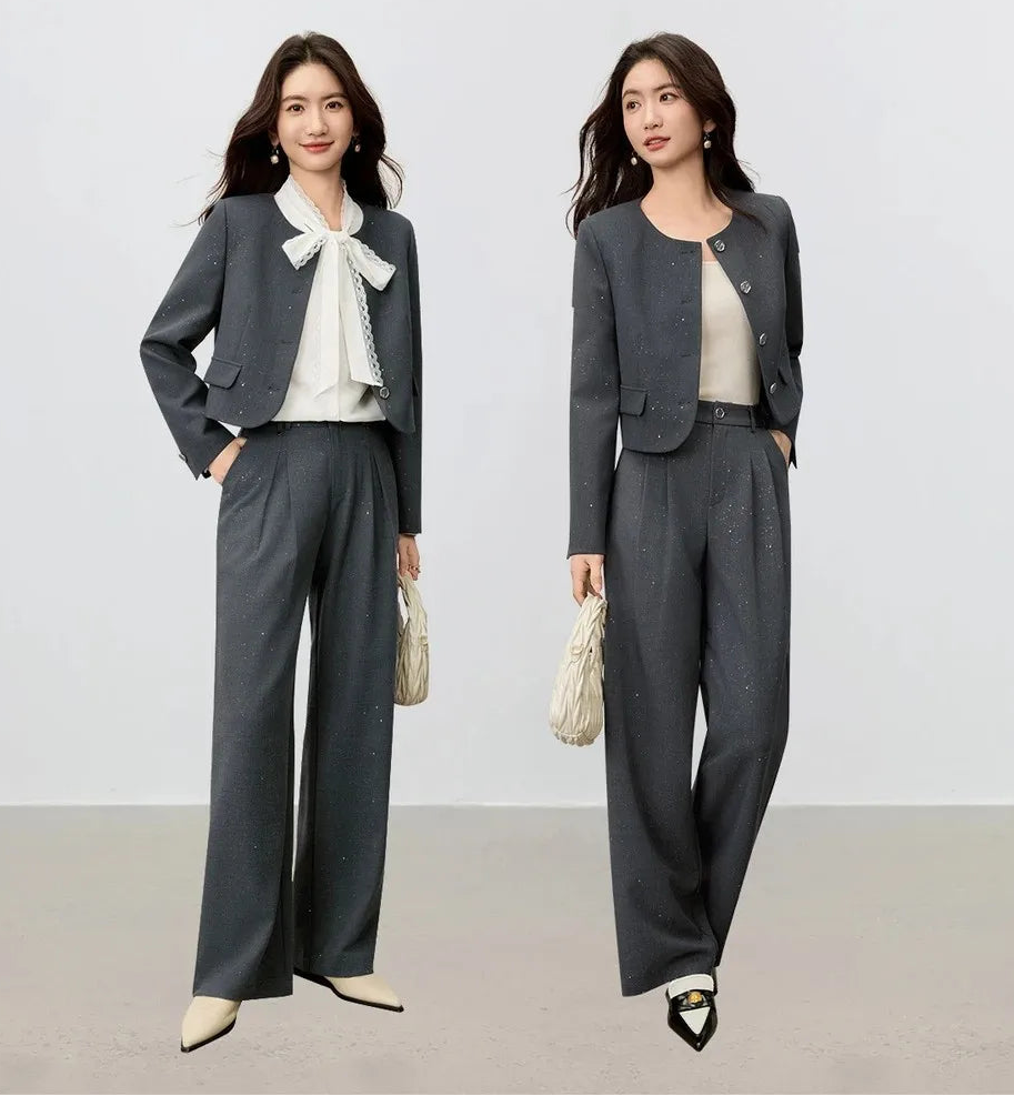 Modern Metal Button Office Set