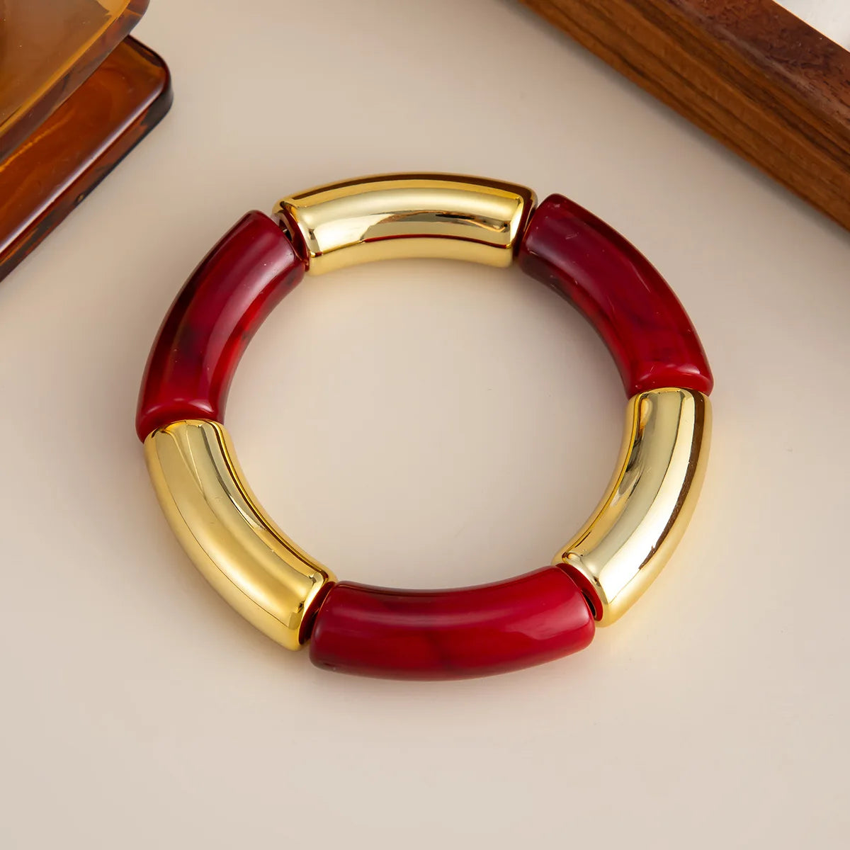 Ravelle Red Resin Bangle Collection (6 Styles)