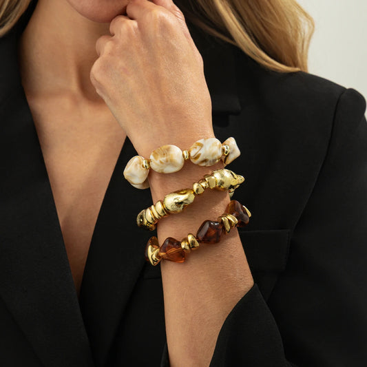 Zelira Y2K Resin Bracelet Set (3-Piece)