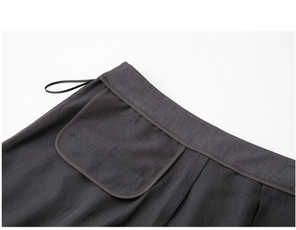 High-Waisted Wide-Leg Classic Trousers