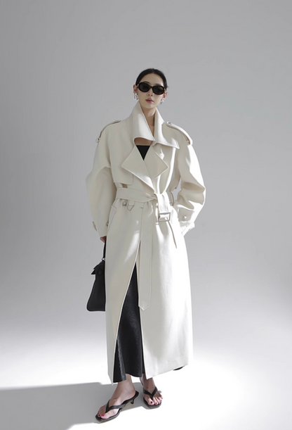 Studded Belted Trench Coat