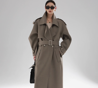 Studded Belted Trench Coat