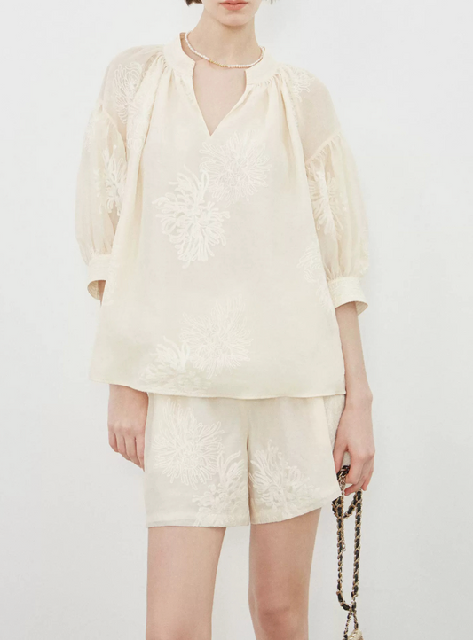 Minimalist Summer Set – Relaxed Cotton Blend Two-Piece Outfit