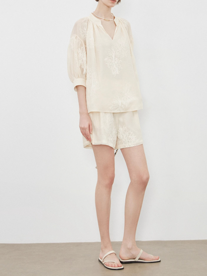 Minimalist Summer Set – Relaxed Cotton Blend Two-Piece Outfit