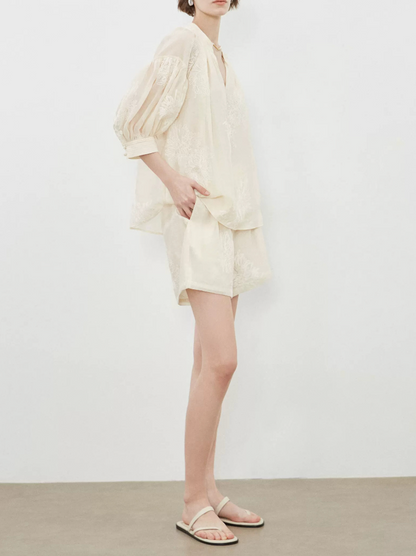 Minimalist Summer Set – Relaxed Cotton Blend Two-Piece Outfit
