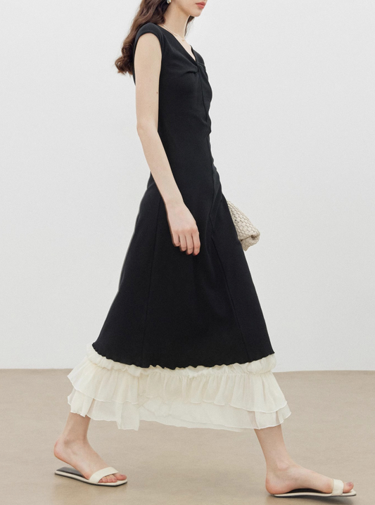 Layered Black Summer Dress