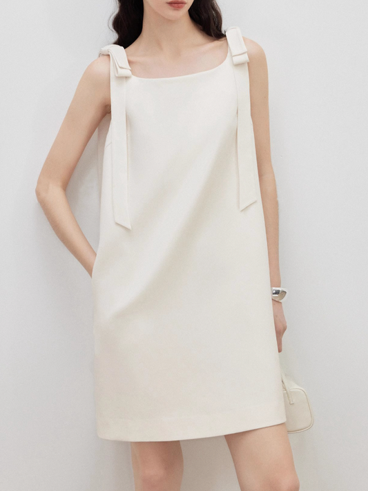 Bow Accent Sleeveless Mini Sundress