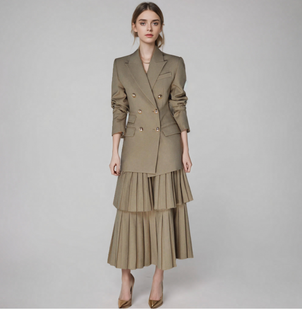 Élise Double-Breasted Blazer Set