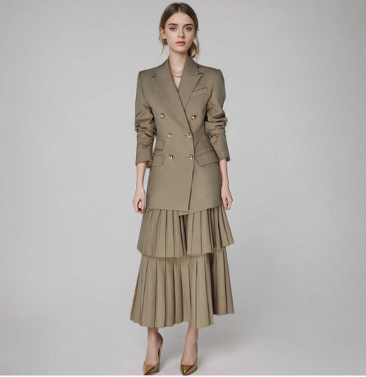 Élise Double-Breasted Blazer Set