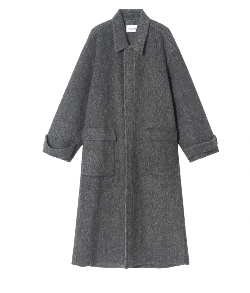 100% Wool Long Zip Coat – Timeless Warmth and Refined Simplicity