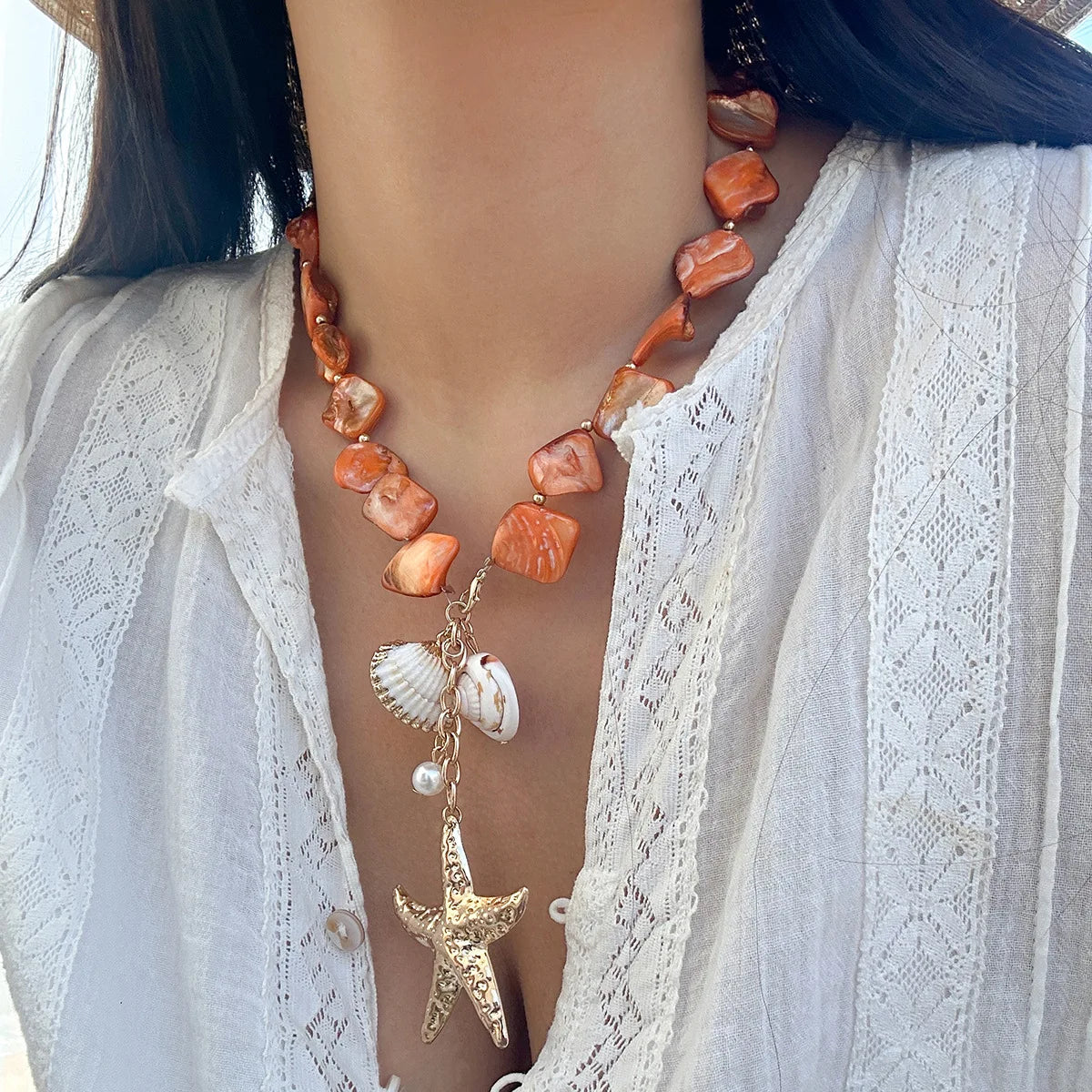Mariselle Shell & Starfish Necklace