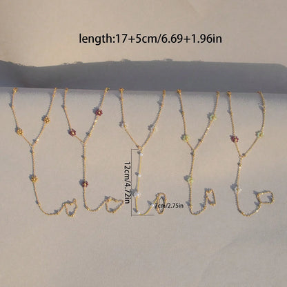 Liora Color Bloom Hand Chain Bracelet