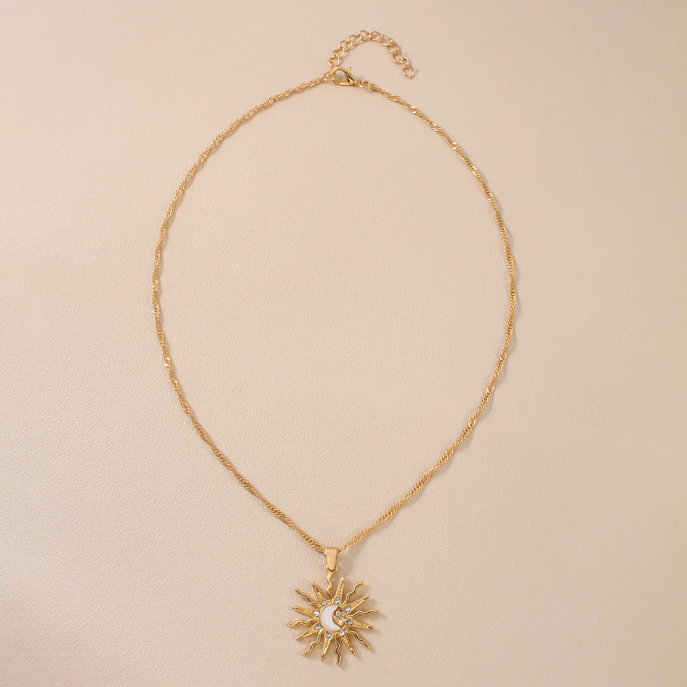 Solstice Celestial Sun & Moon Pendant Necklace