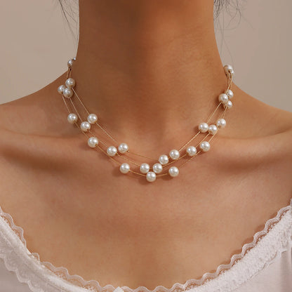 Aurielle Pearl Jewelry Set (Necklace, Bracelet & Earrings)