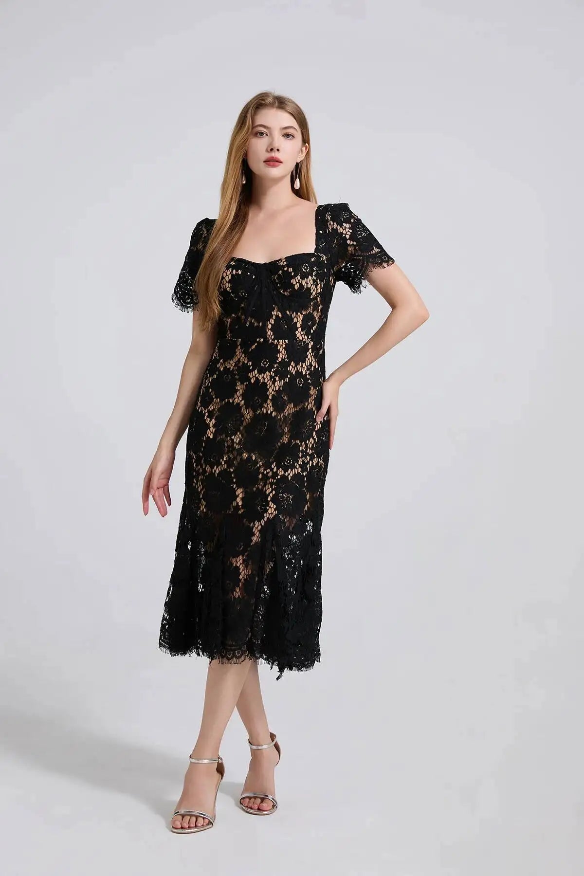Elegant Lace Mermaid Evening Dress