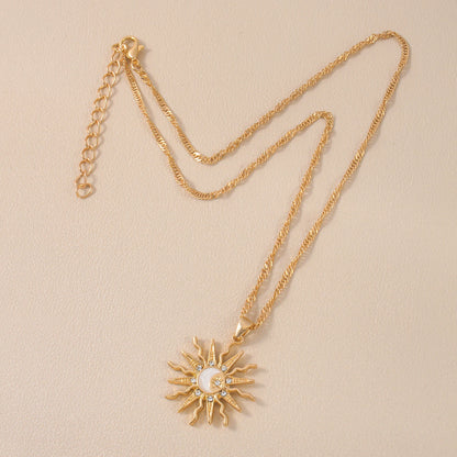 Solstice Celestial Sun & Moon Pendant Necklace
