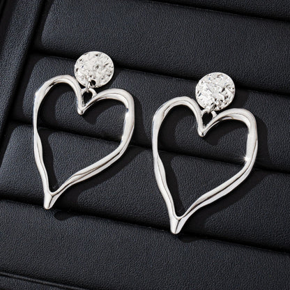 Amora Sculpted Heart Statement Earrings