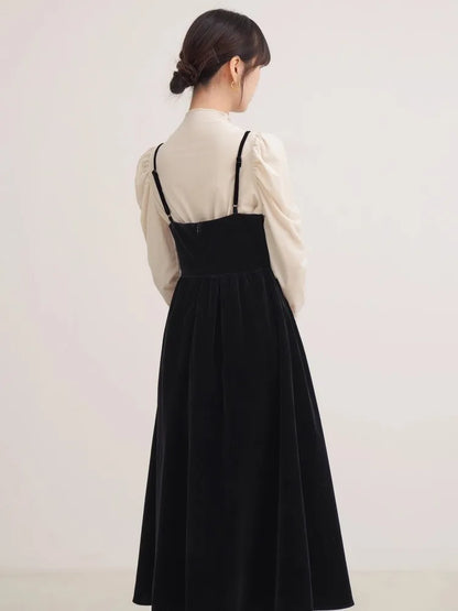 French Velvet Slip Dress – Luxe Retro Elegance