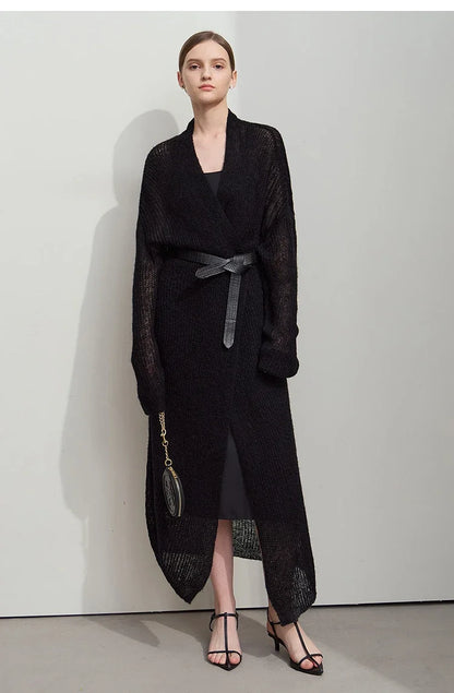 Minimalist Long Knit Cardigan – Soft & Effortless Layers