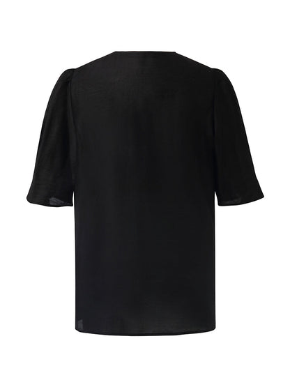 Tencel Patchwork Collar Shirt – Modern Fit, Soft Feel