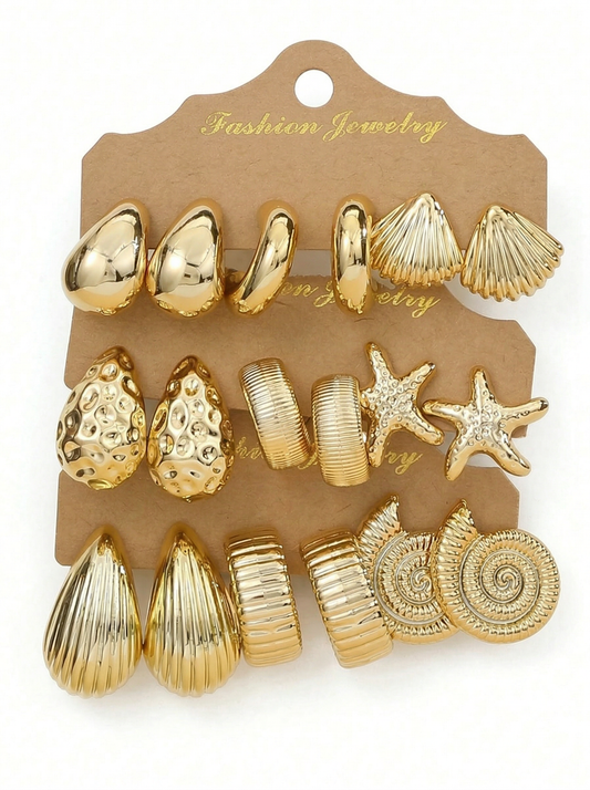 Coastal Muse Earring Set (9 Pairs)