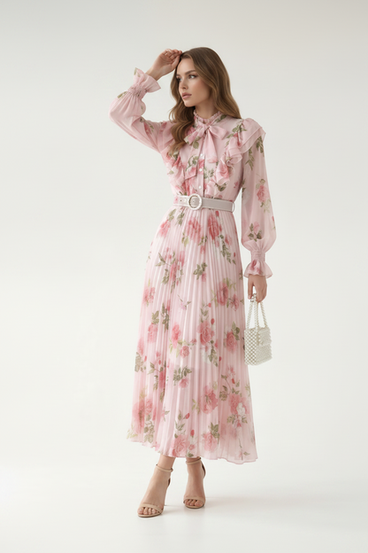 Aurélia Pleated Maxi Dress
