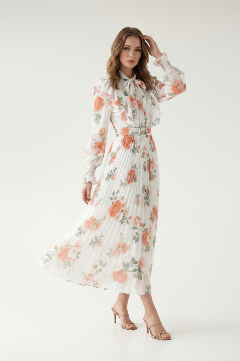 Aurélia Pleated Maxi Dress