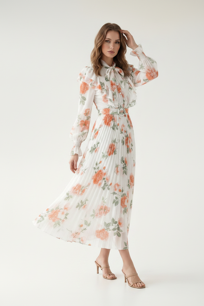 Aurélia Pleated Maxi Dress