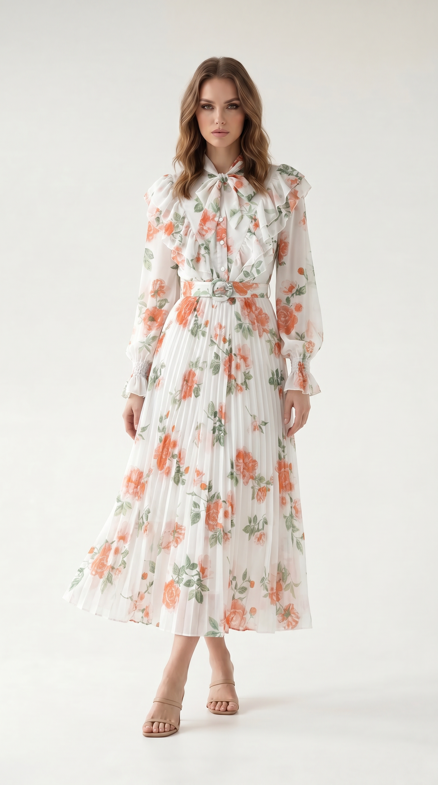 Aurélia Pleated Maxi Dress