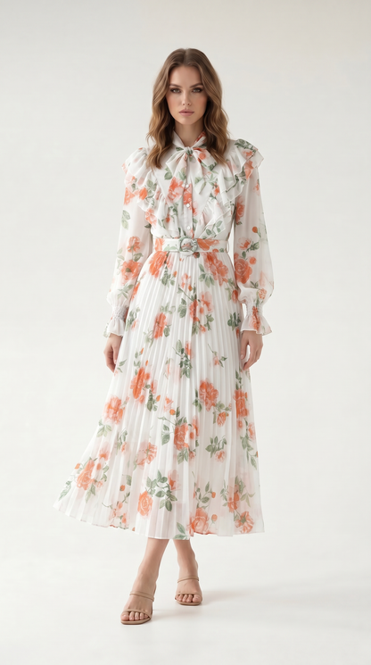 Aurélia Pleated Maxi Dress