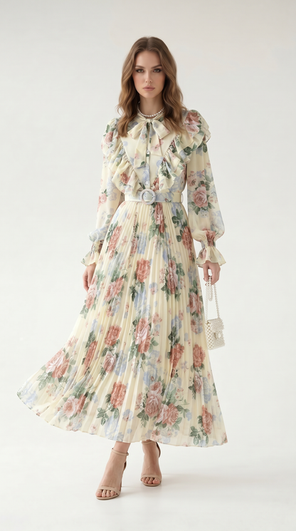 Aurélia Pleated Maxi Dress
